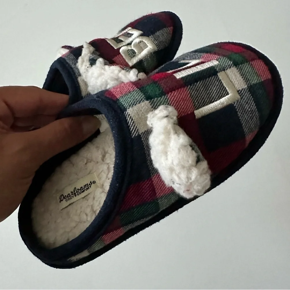 Dearfoams Kids Lil' Bear Clog Slipper Size 11/12 Toddler